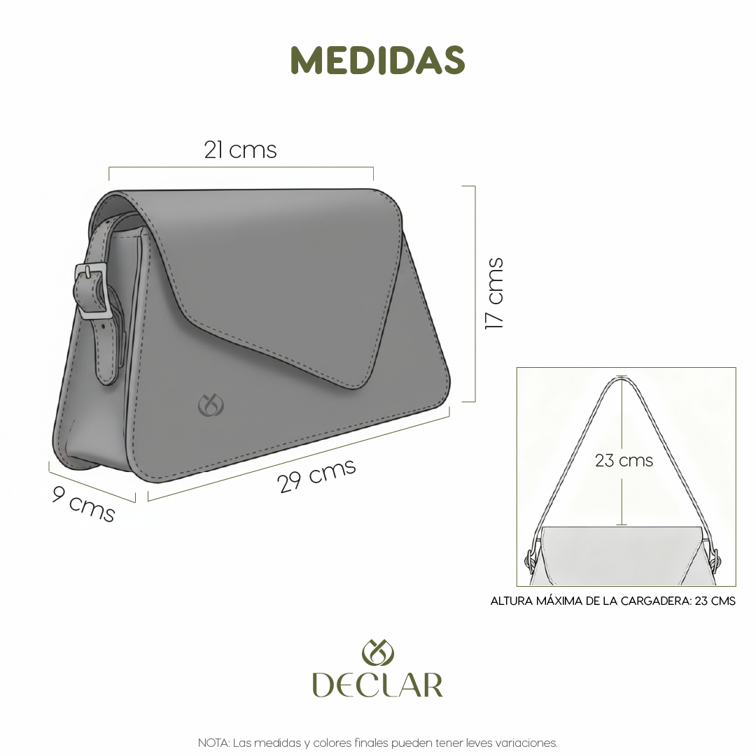 Cartera Aluna Gris